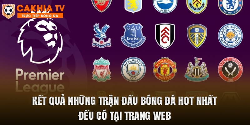 Kết quả những trận đấu bóng đá hot nhất đều có tại trang web
